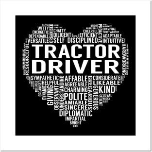 Tractor Driver Heart Posters and Art